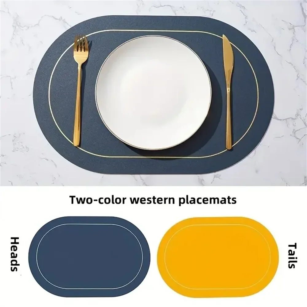 Lot de napperons ovales antidérapants résistants à la chaleur