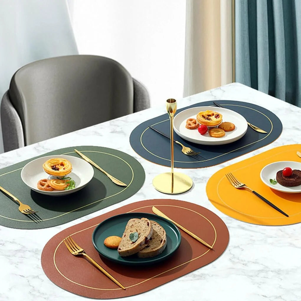 Lot de napperons ovales antidérapants résistants à la chaleur