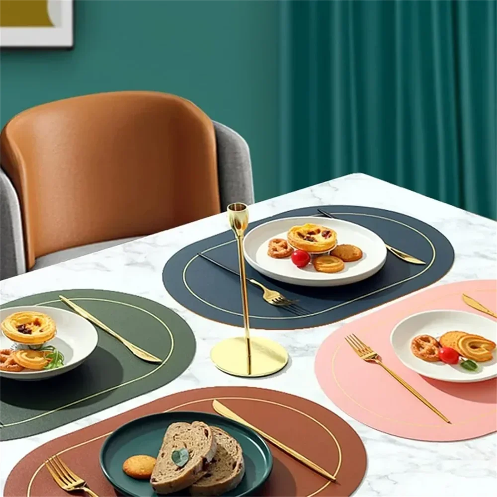 Lot de napperons ovales antidérapants résistants à la chaleur