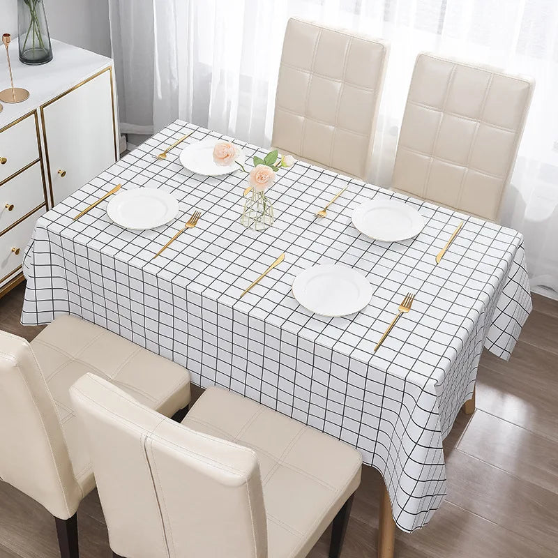 Nappe de table imperméable à carreaux pastel