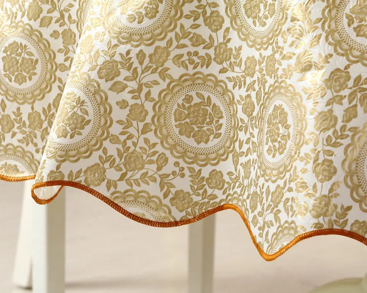 Nappe ronde en PVC imprimé florale
