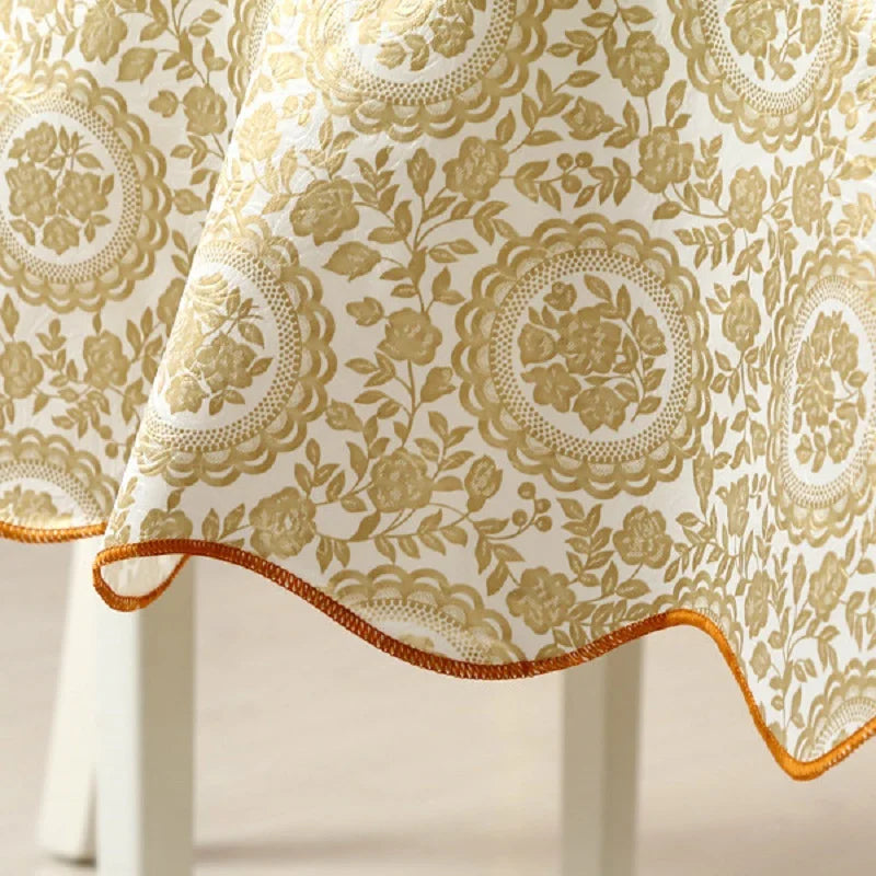 Nappe ronde en PVC imprimé florale