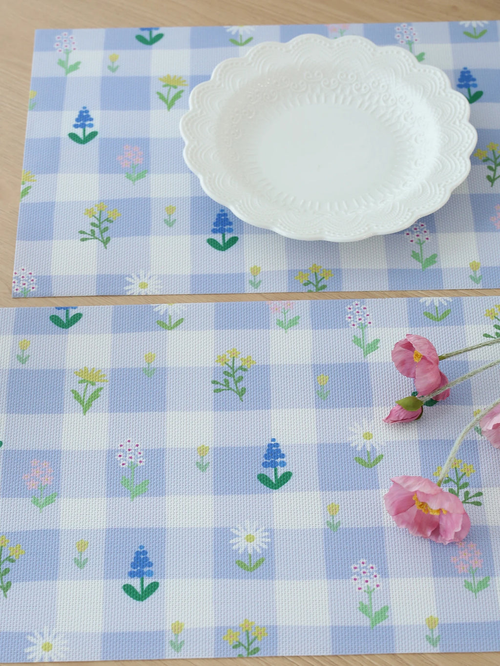 Lot de napperons antidérapants résistants à la chaleur imprimé floral