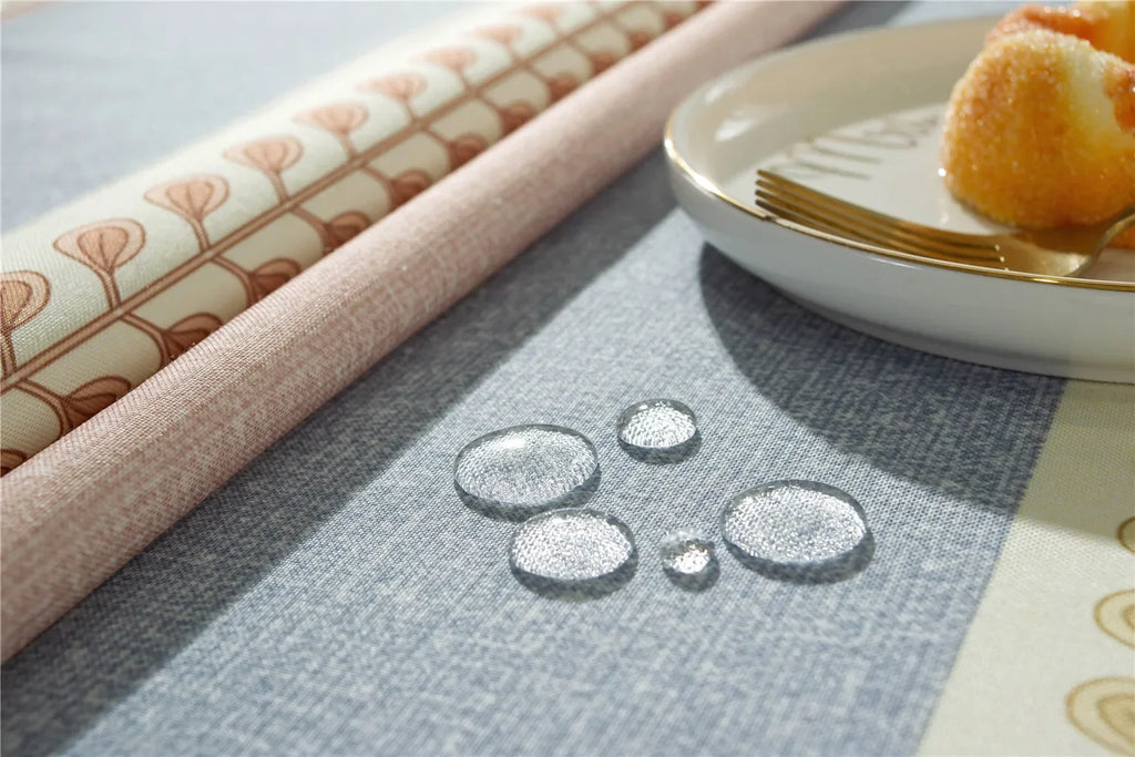 Nappe en coton imperméable – à larges rayures