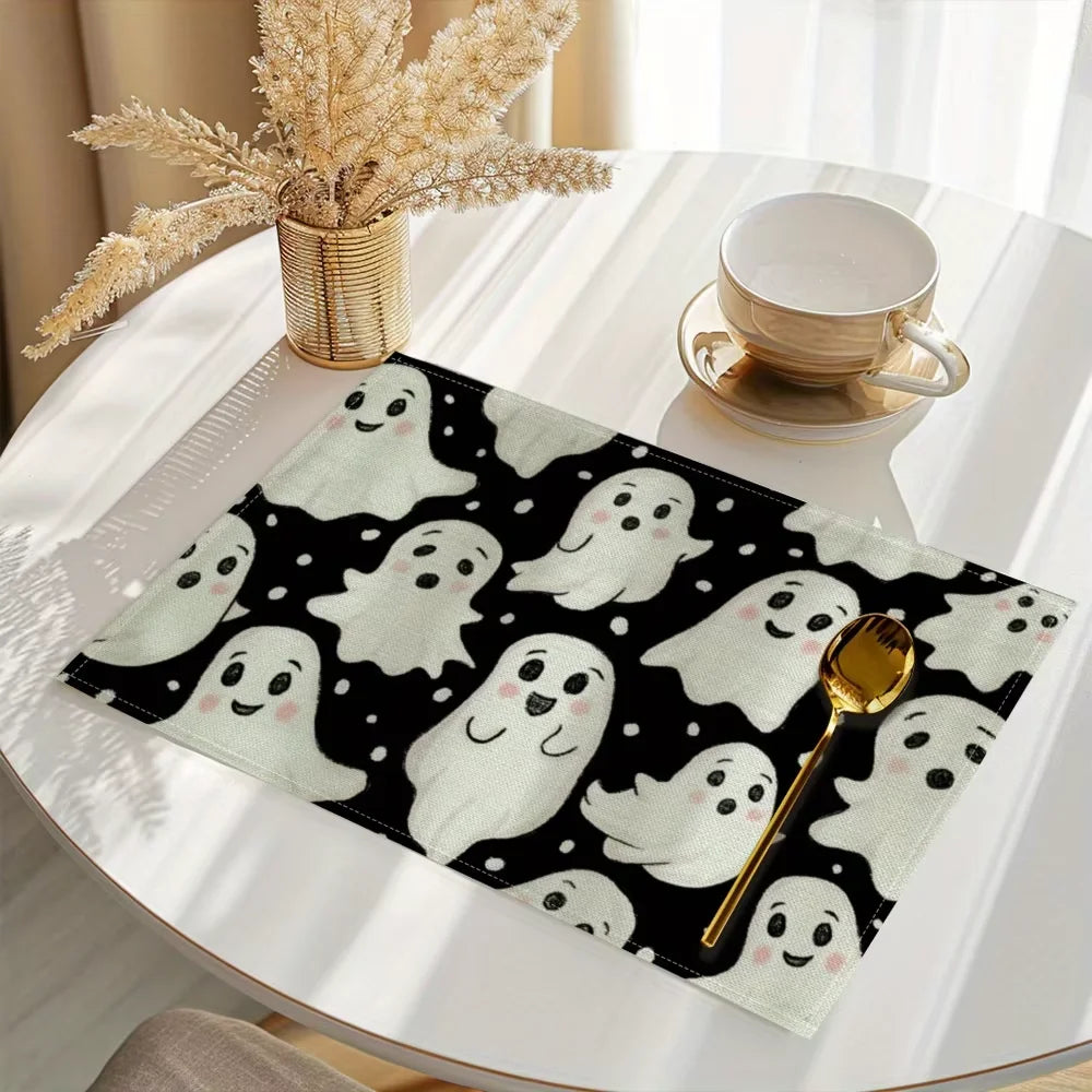 Lot de napperons anti-tache - motif fantôme
