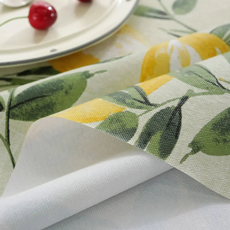 Nappe de table en PVC imprimé citron