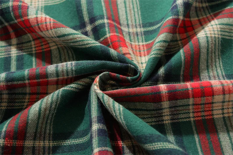 Nappe de table de Noël à motif tartan
