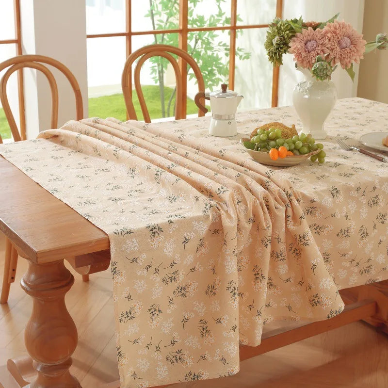 Nappe de table florale en coton de style coréen