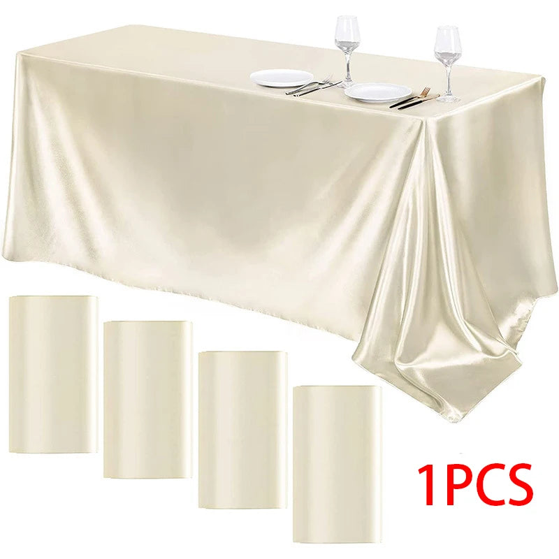 Nappe de table en satin - Beige