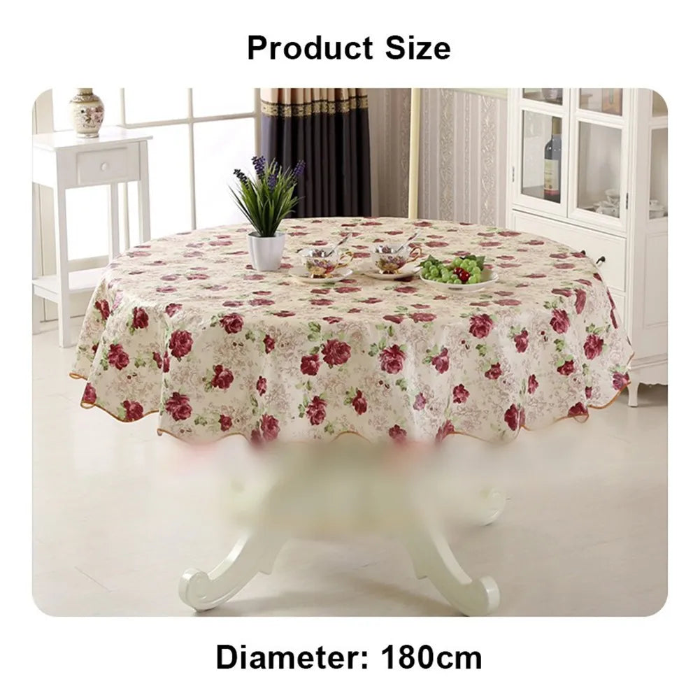 Nappe de Table ronde en coton à fleurs