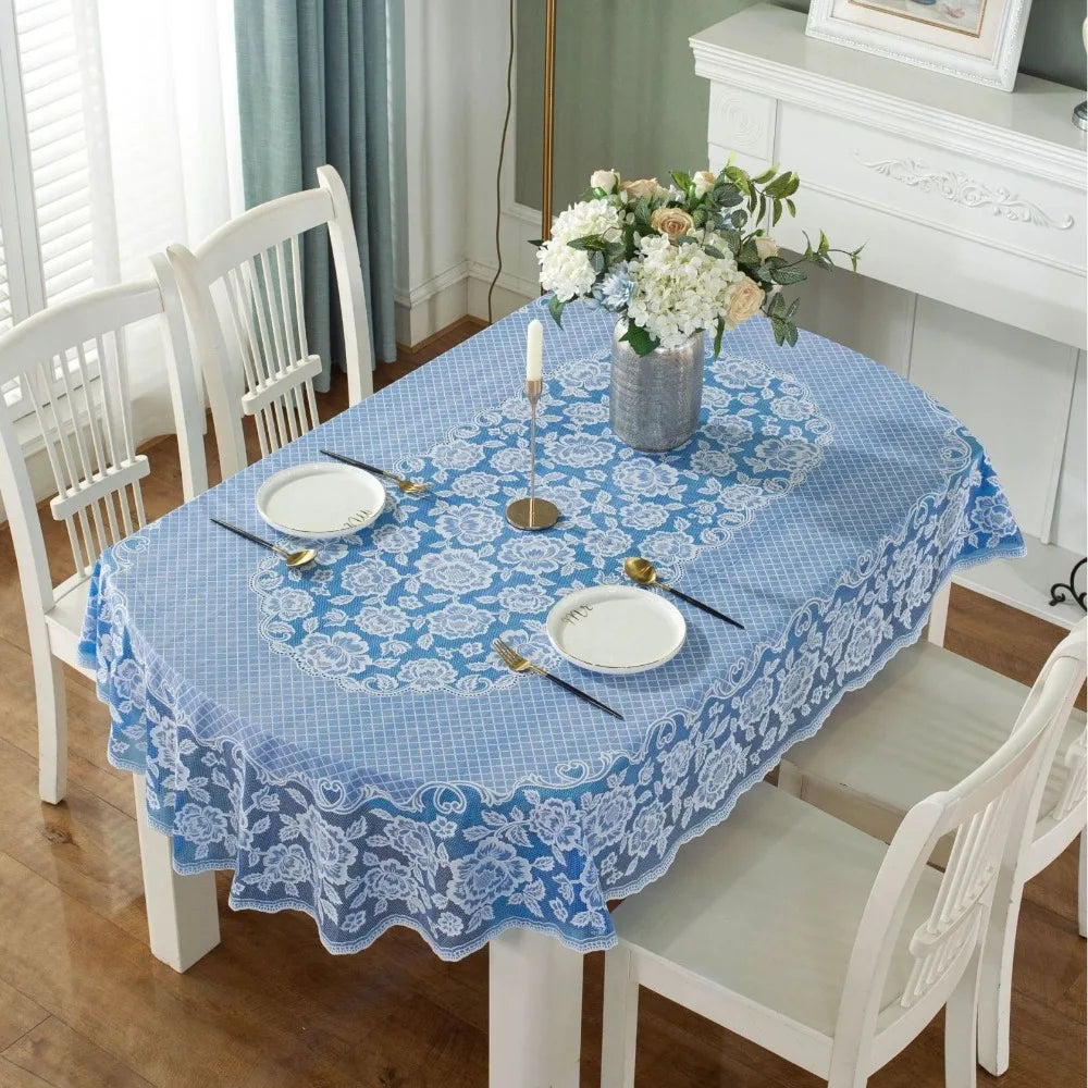 Nappe de table ovale brodée