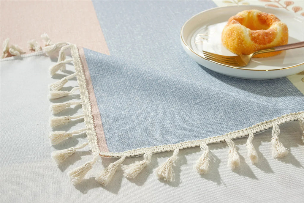 Nappe en coton imperméable – à larges rayures