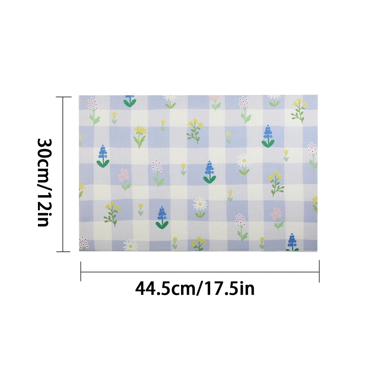 Lot de napperons antidérapants résistants à la chaleur imprimé floral