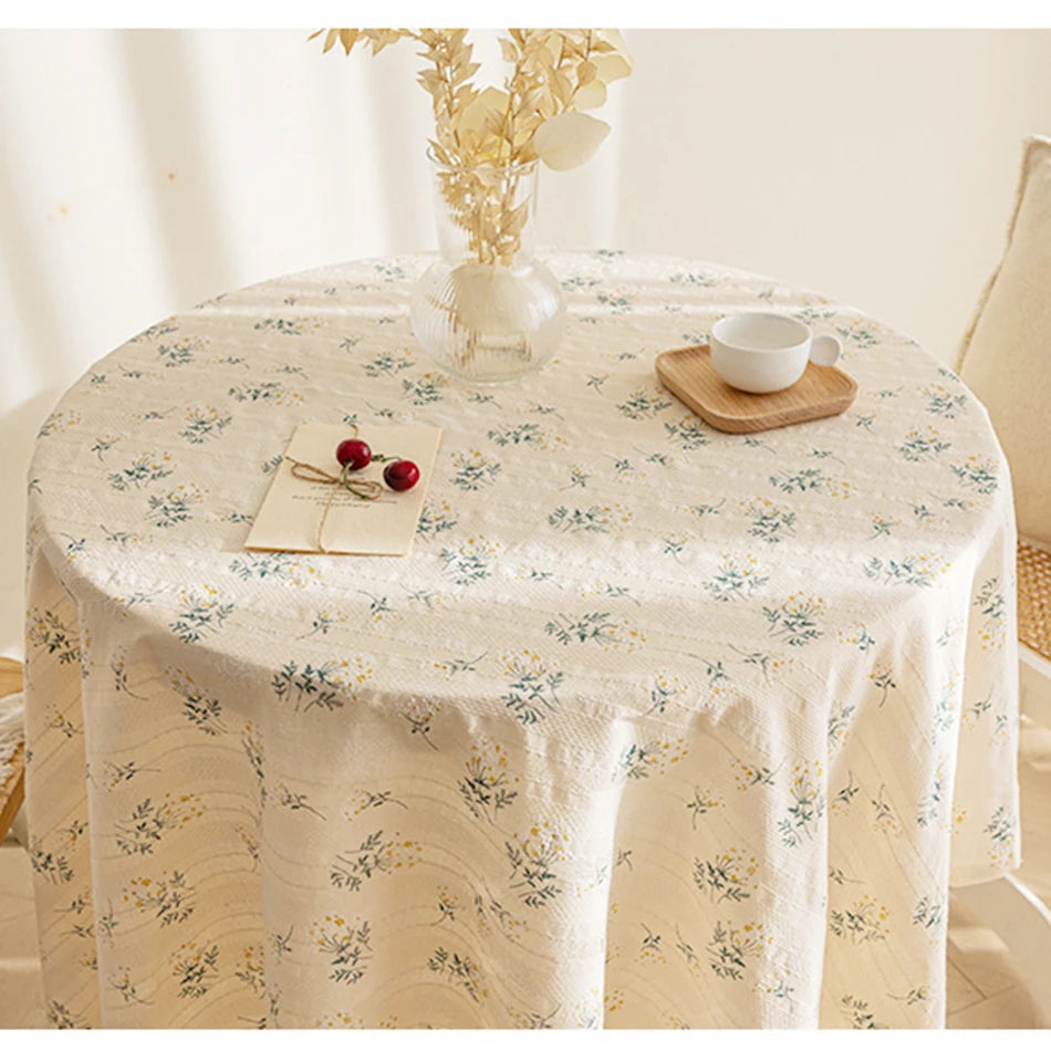 Nappe en coton à pompons - style coréen