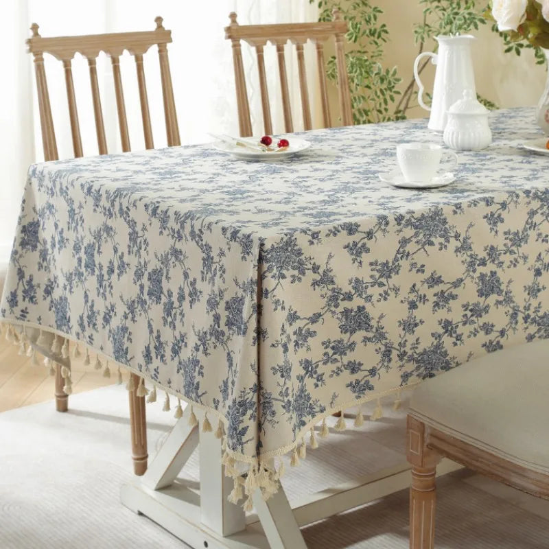 Nappe en lin imprimé florale