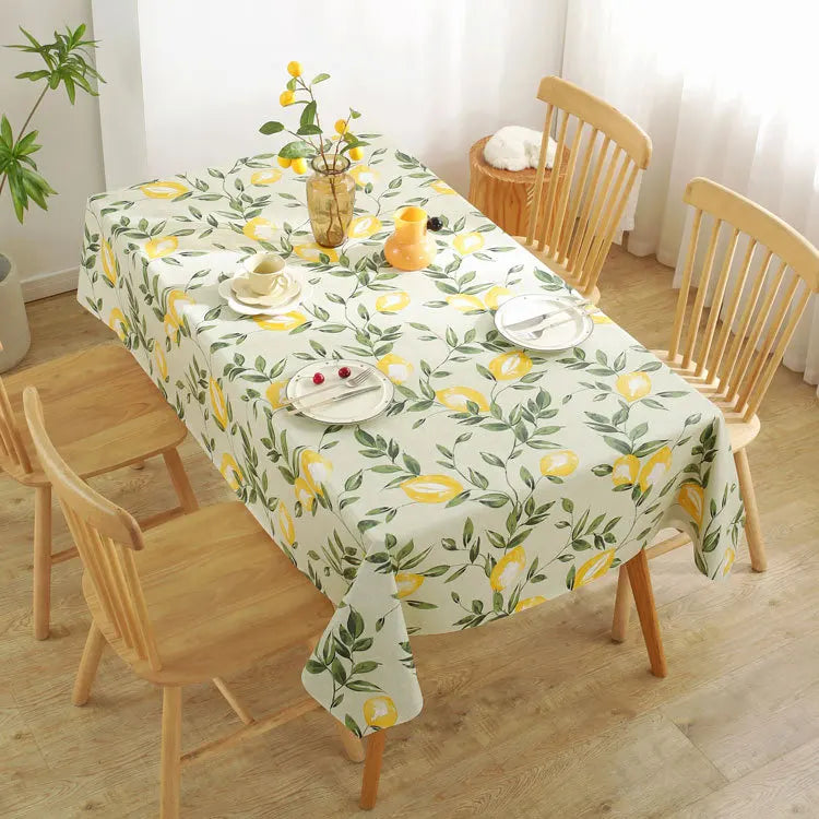 Nappe de table en PVC imprimé citron