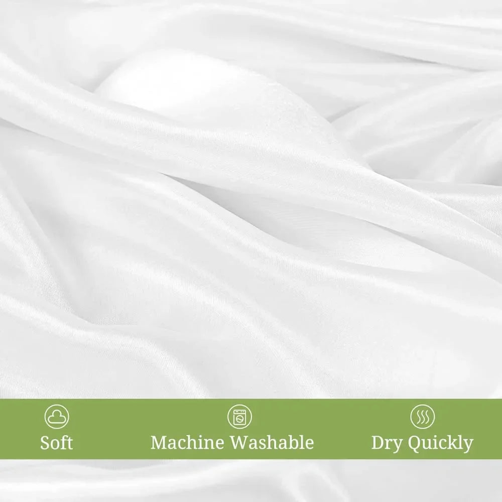 Nappe de table en satin - Blanc