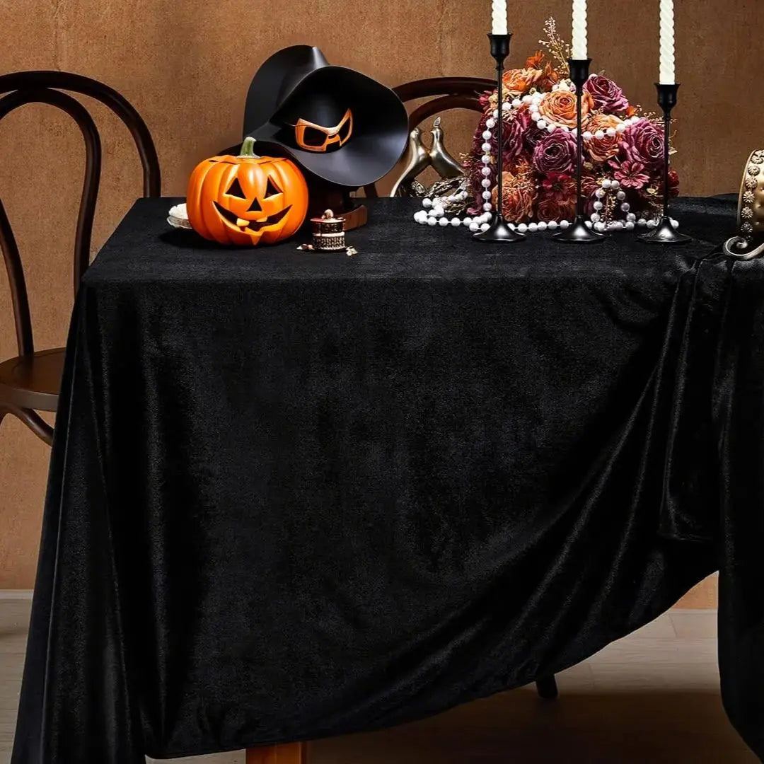 Nappe de table effet velours - Noir