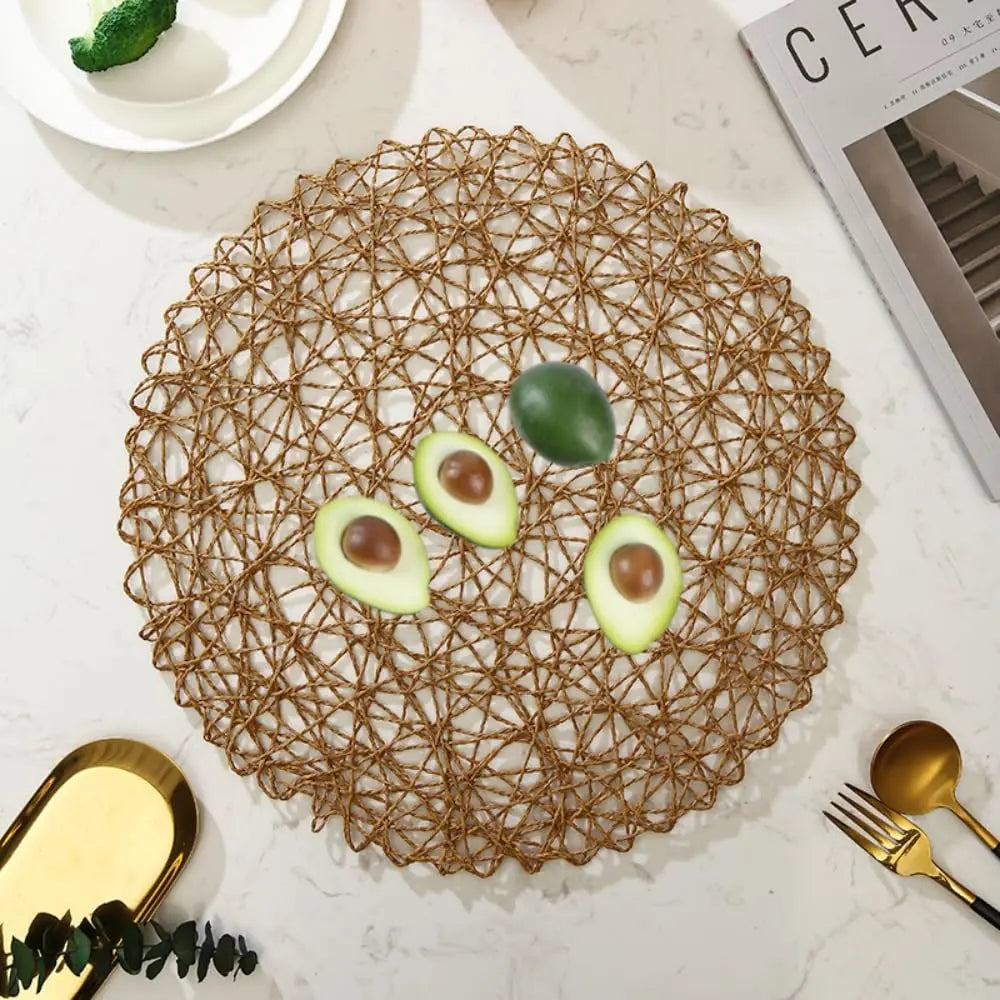 Lot de 6 Napperons en PVC - Marron