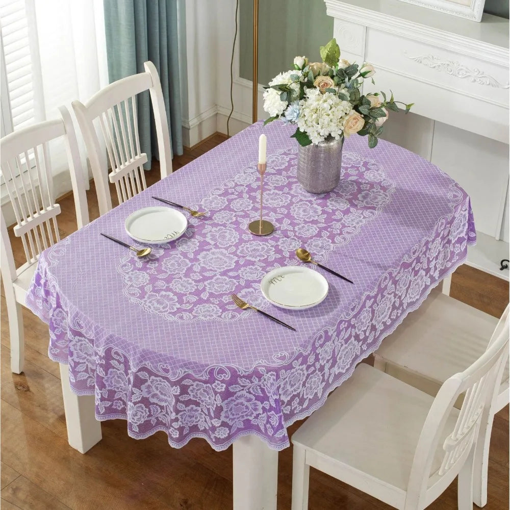 Nappe de table ovale brodée