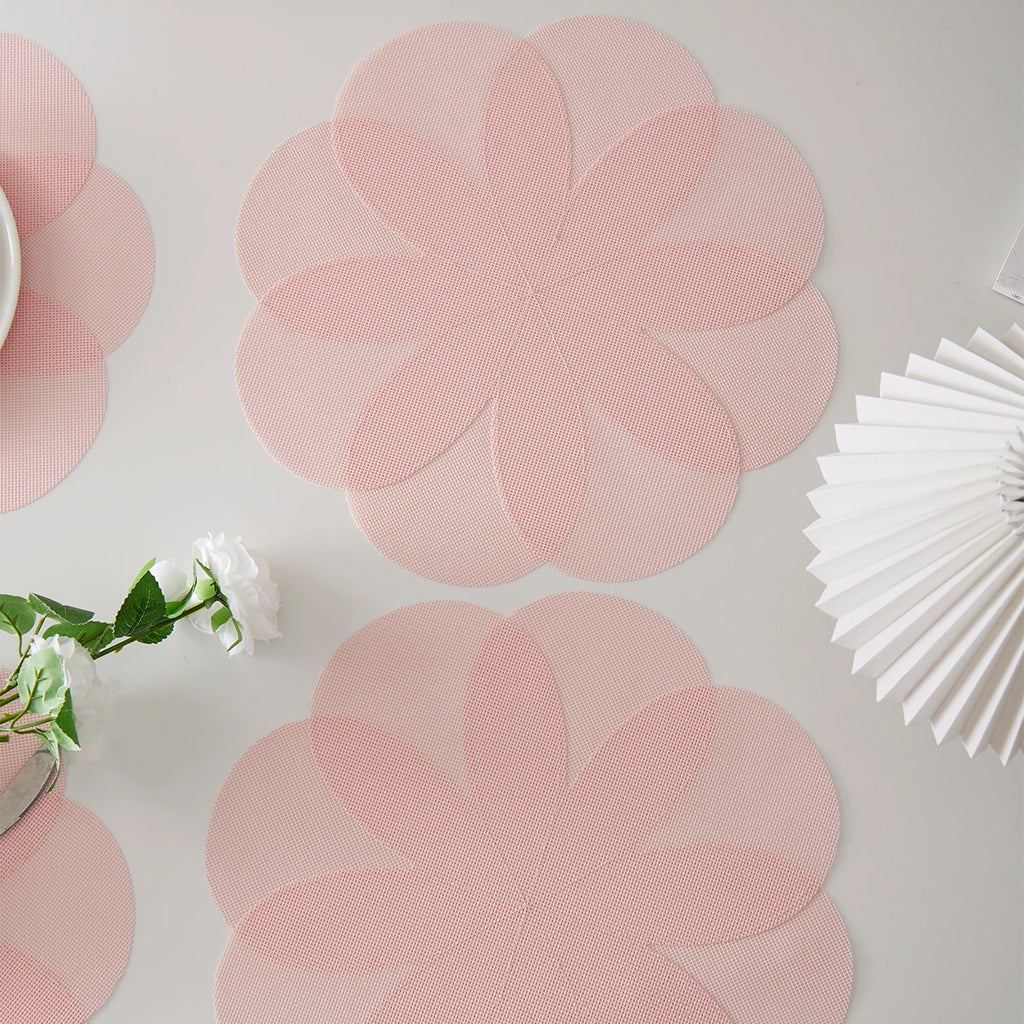 Lot de napperons en PVC antidérapants en Forme de fleurs