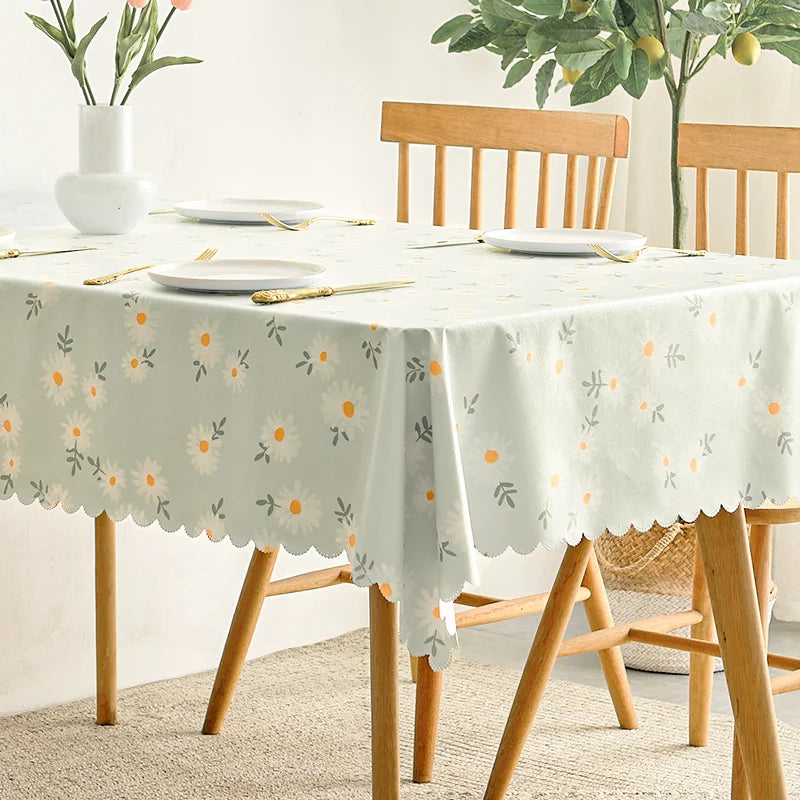 Nappe de table en PVC Imperméable imprimée à fleurs