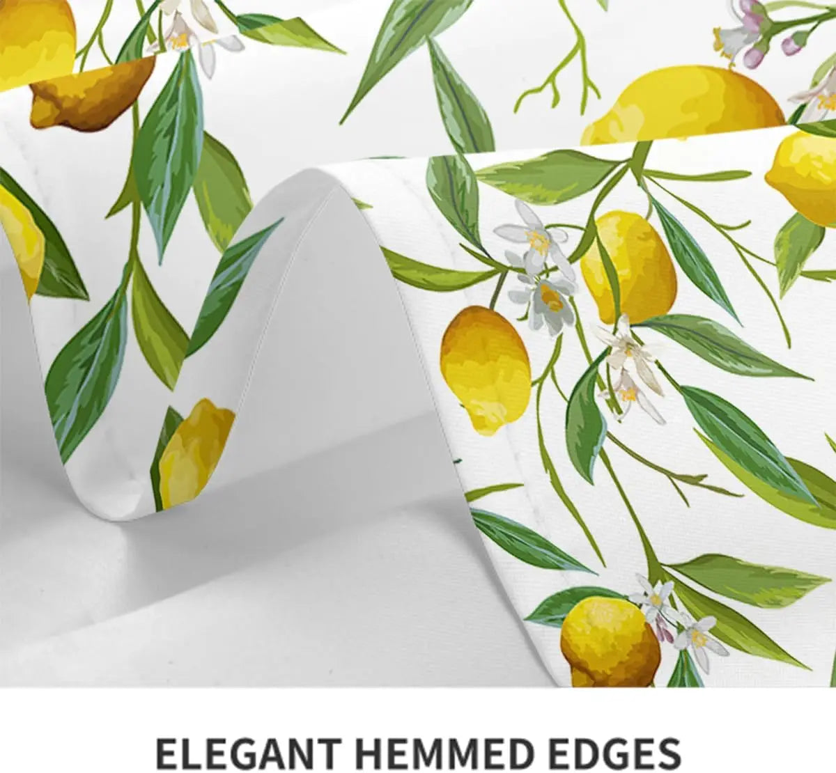 Nappe de table imperméable fleurs de citron jaune