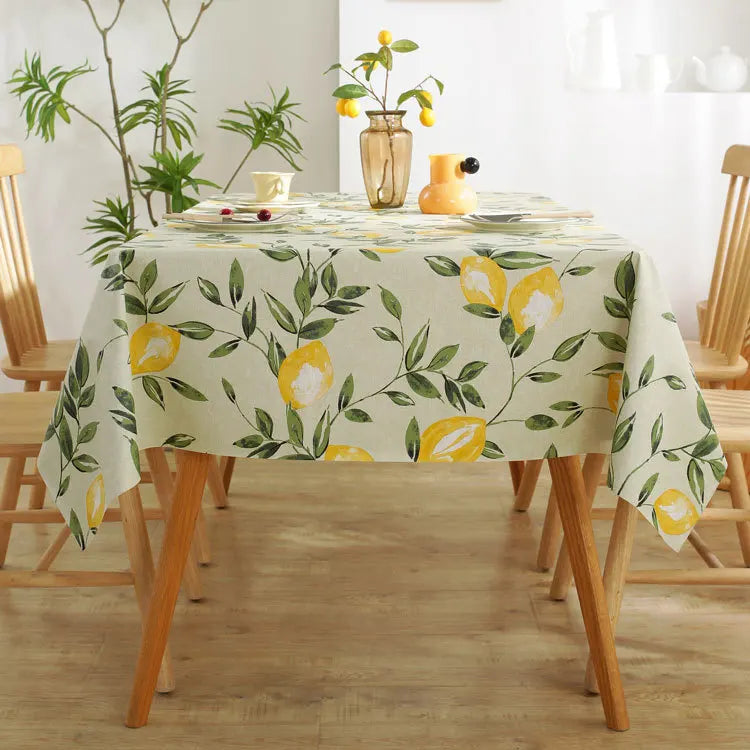 Nappe de table en PVC imprimé citron