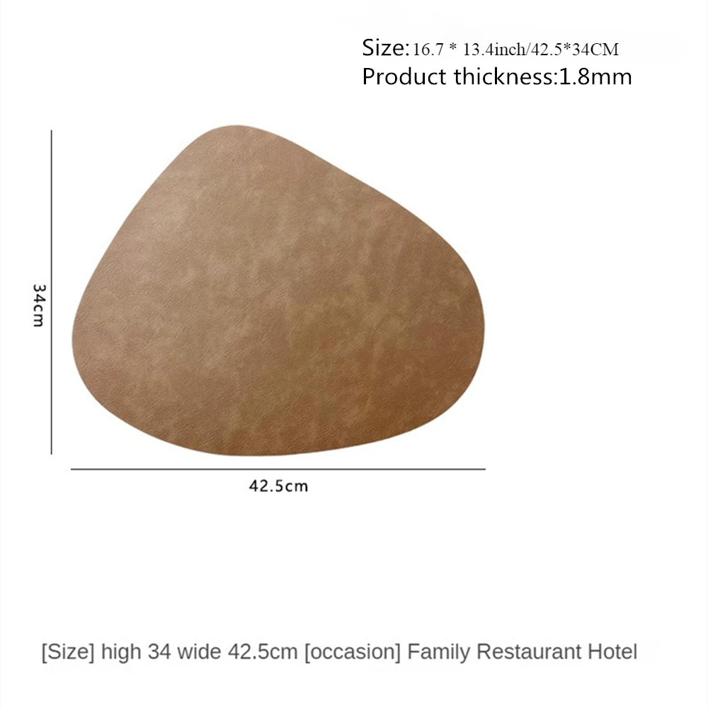 Lot de 4 napperons en similicuir en forme de gouttelette