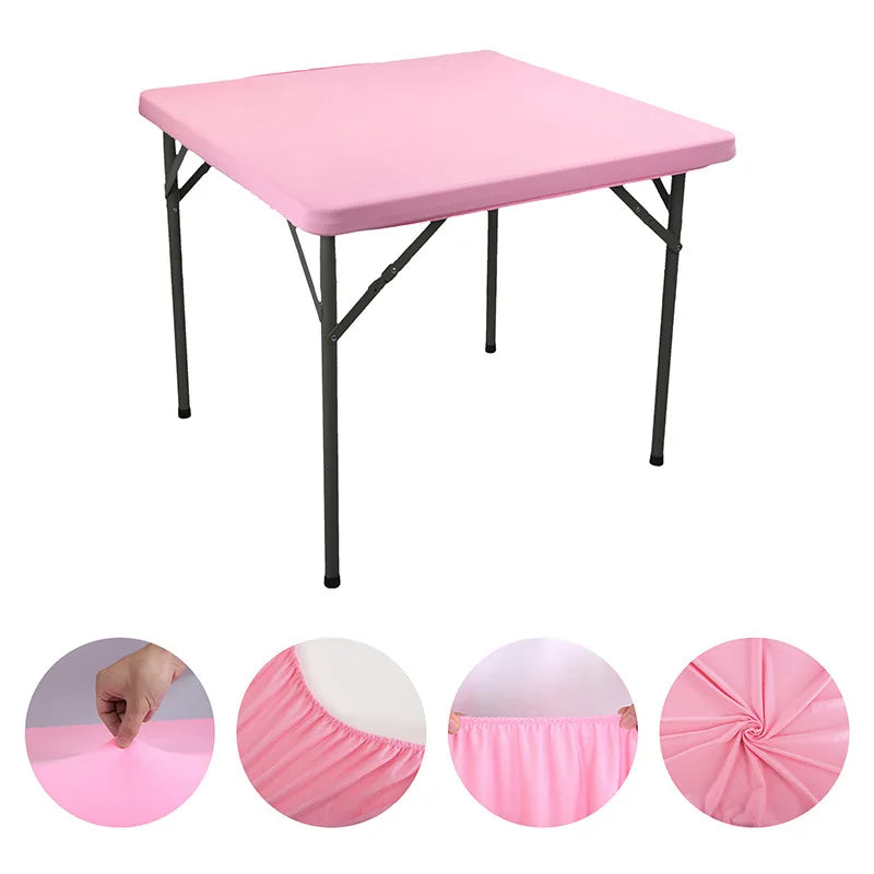 Nappe de table carrée extensible - Rose