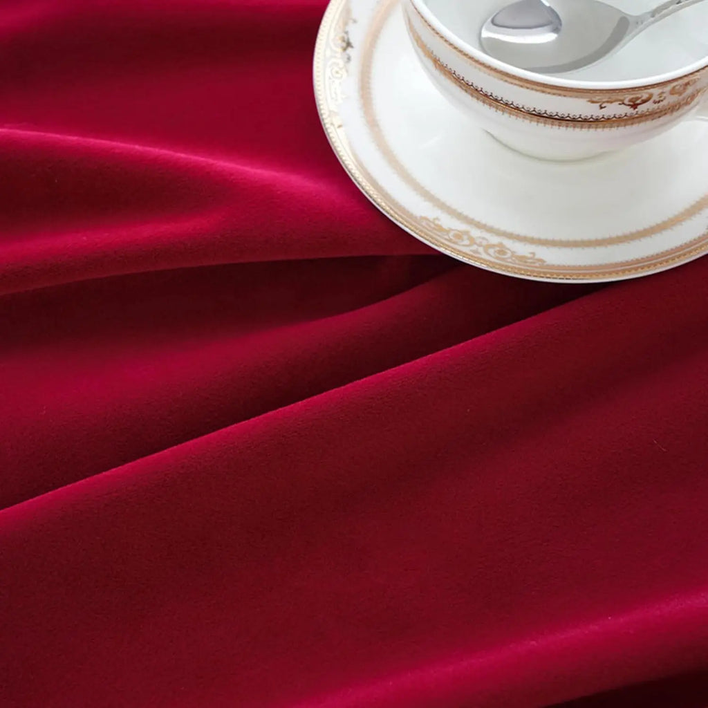 Nappe de table effet velours - Rouge