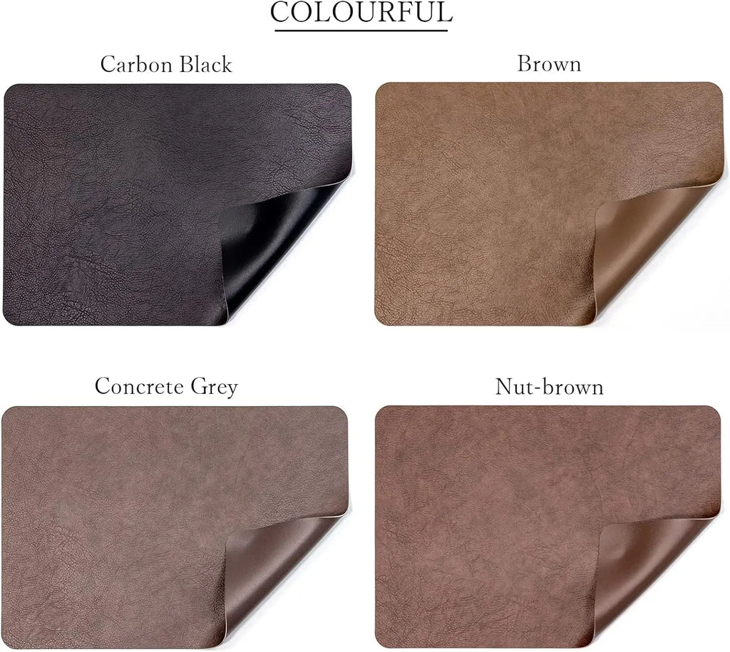 Lot de napperons en similicuir antidérapants résistants à la chaleur