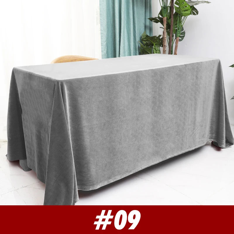 Nappe de table effet velours - Grise