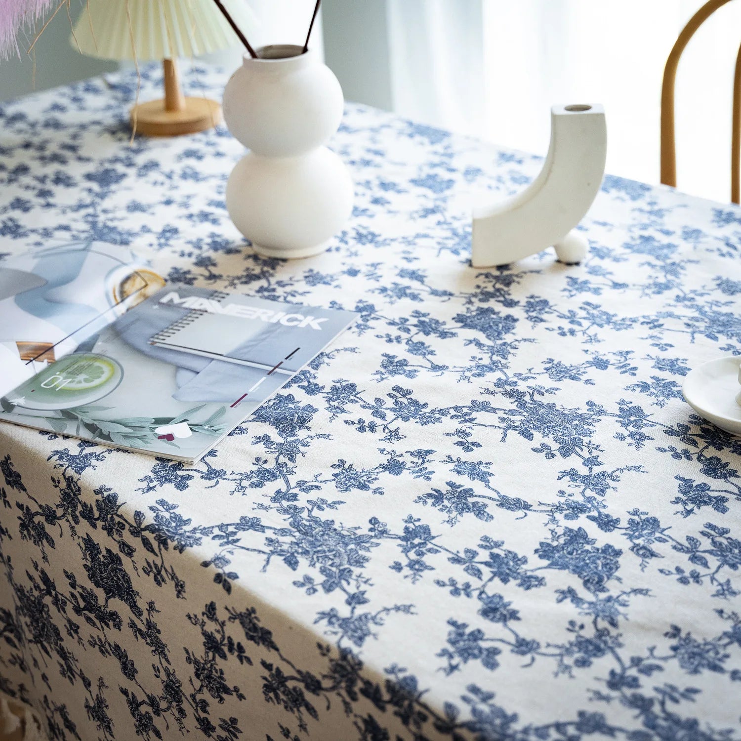 Nappe en lin imprimé florale