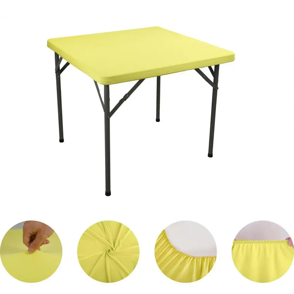 Nappe de table carrée extensible - Jaune