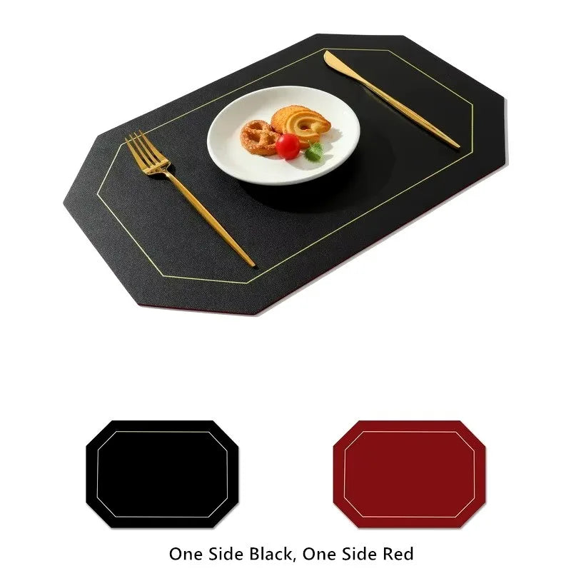 Lot de napperons antidérapants - Forme octogonale allongée