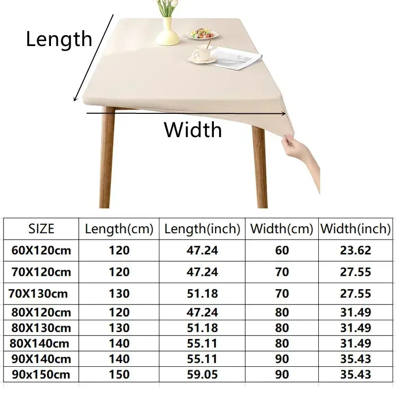 Nappe de table rectangulaire extensible - Beige