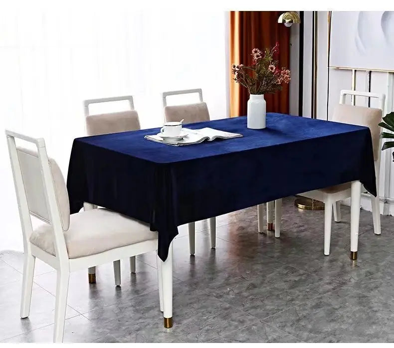 Nappe de table effet velours - Bleu électrique