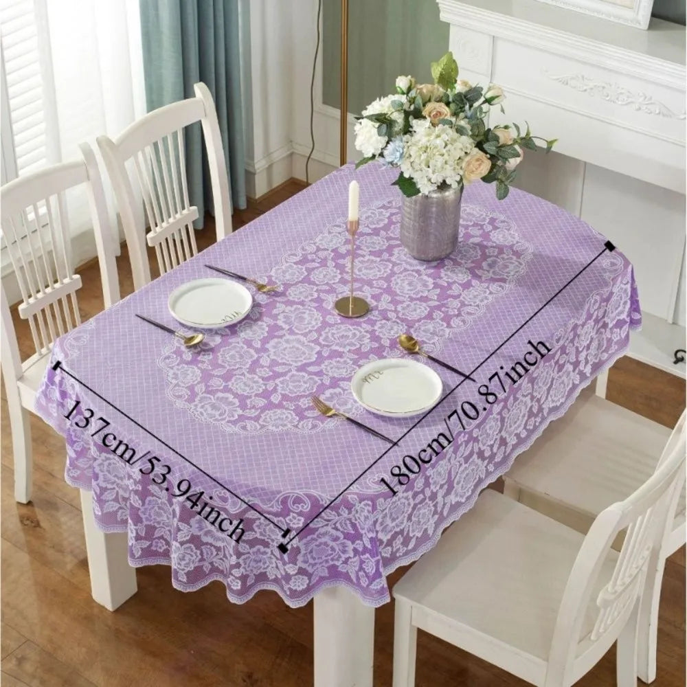 Nappe de table ovale brodée