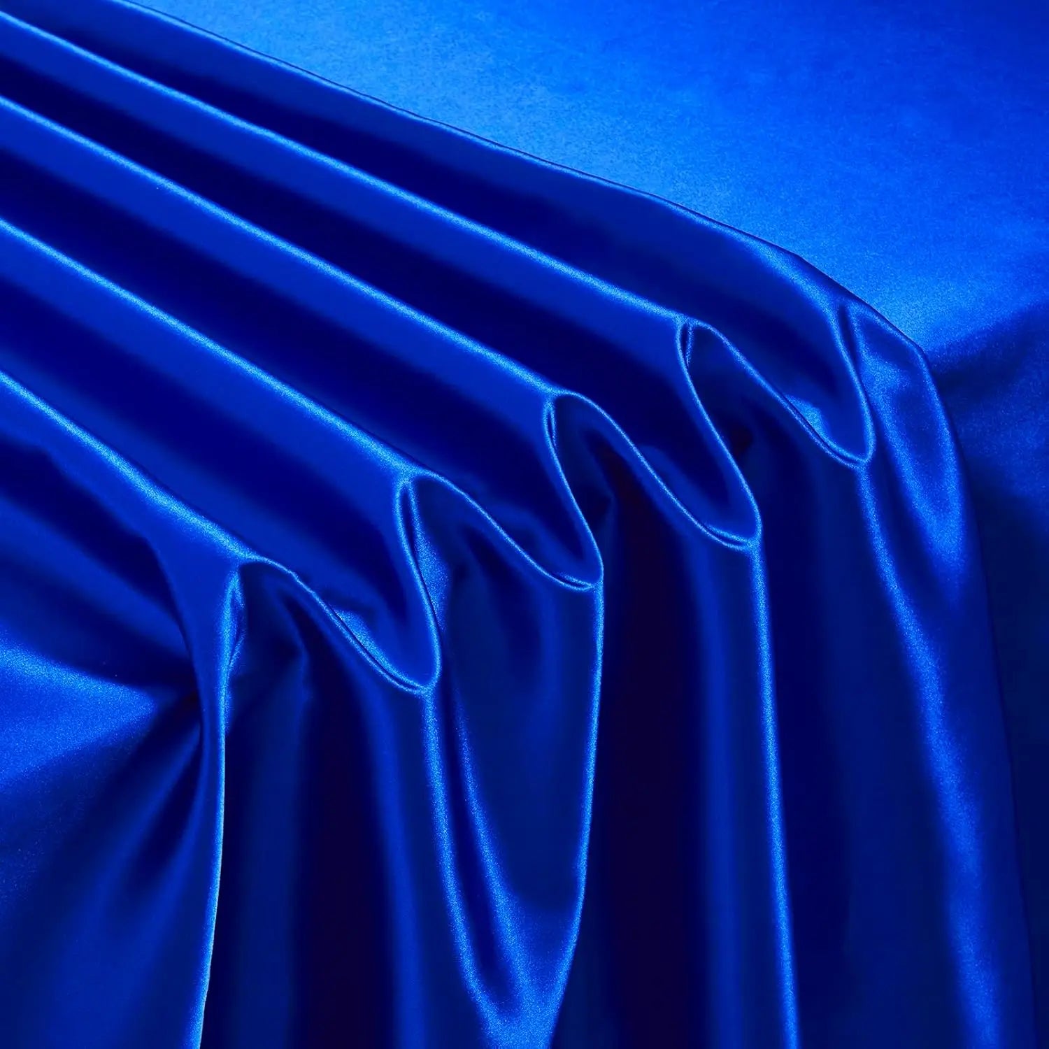 Nappe de table en satin - Bleu électrique