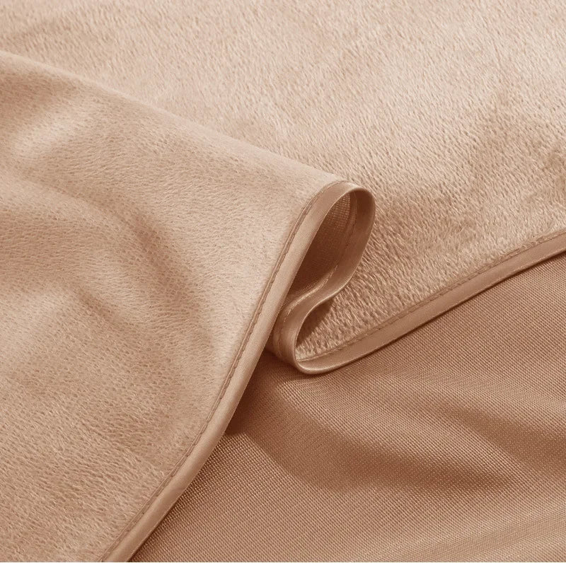 Nappe de table effet velours - Caramel