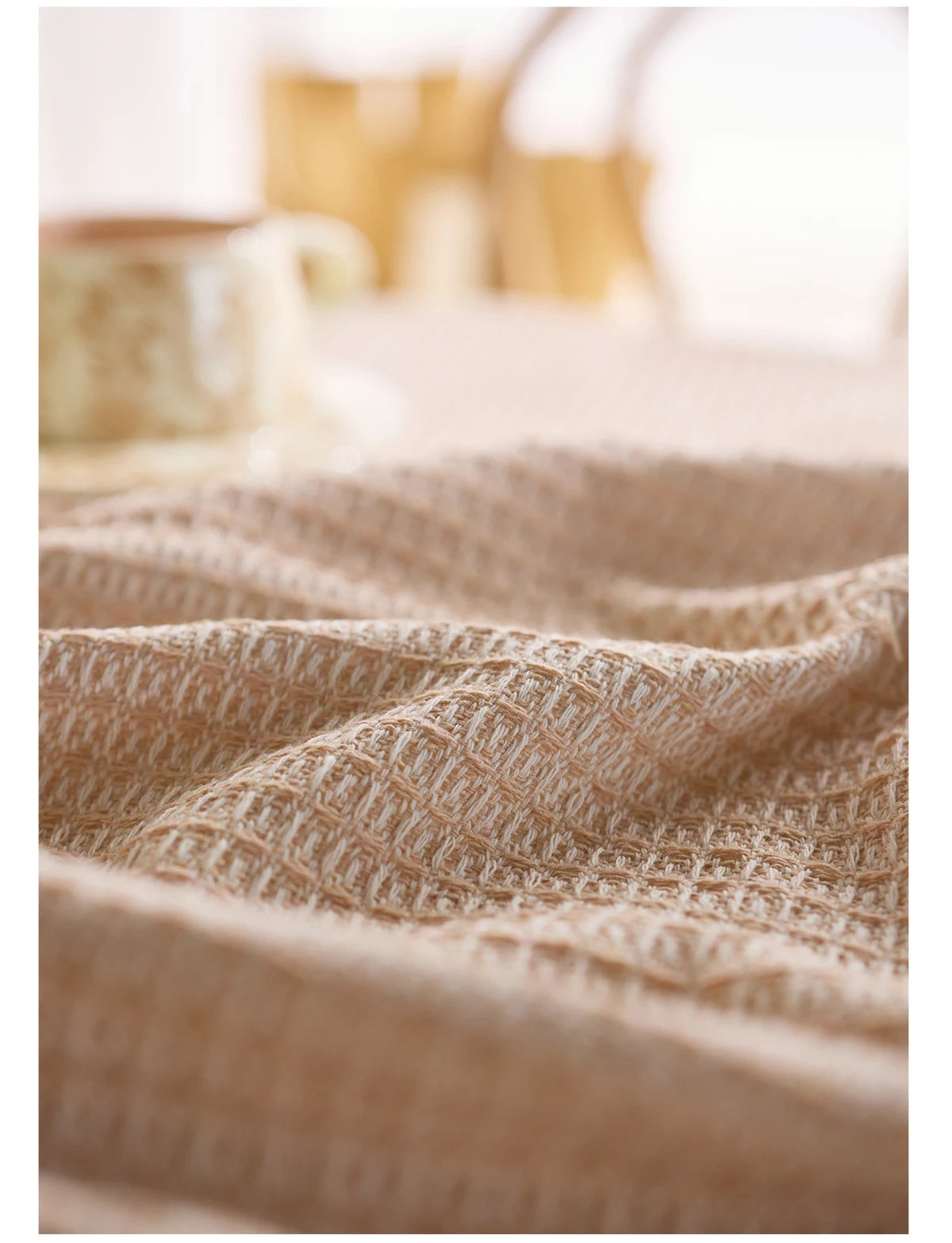 Nappe à franges carrée en coton