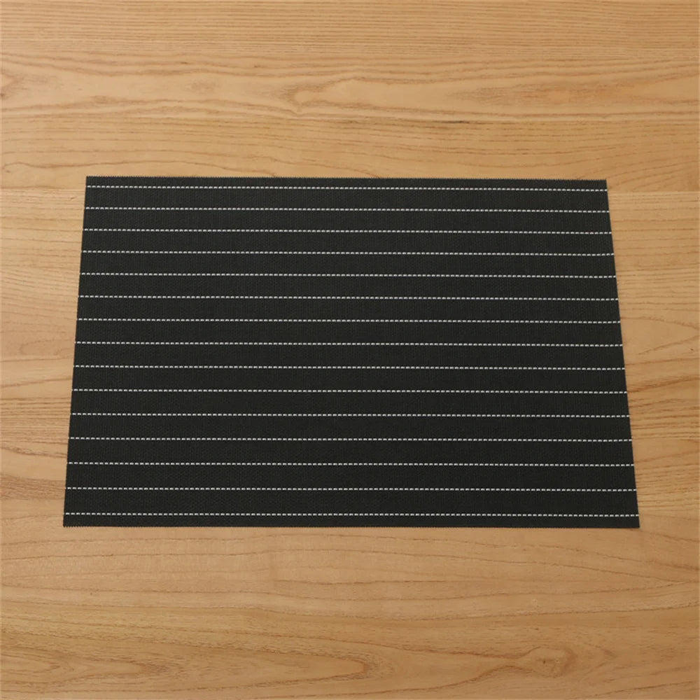 Lot de 4 napperons à rayures fines