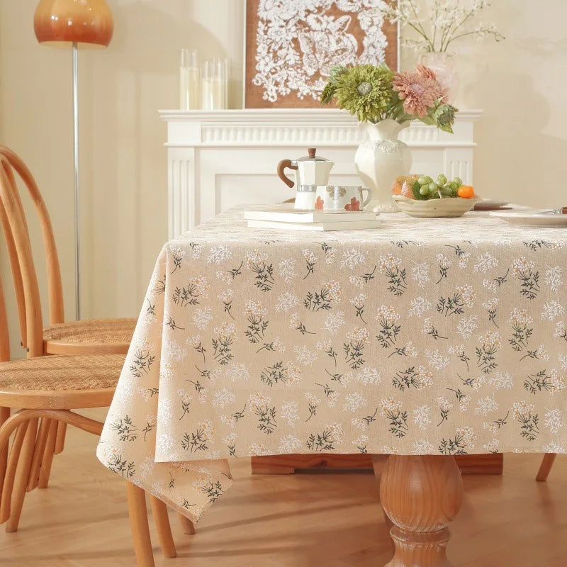 Nappe de table florale en coton de style coréen
