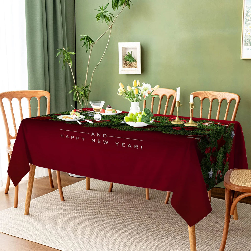 Nappe de Noël à motif de sapins