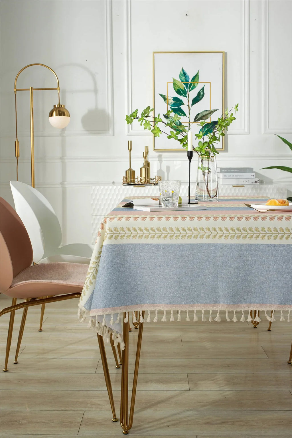 Nappe en coton imperméable – à larges rayures