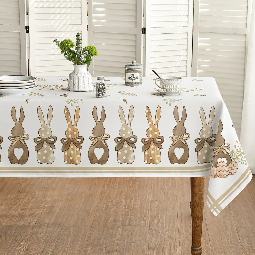 Nappe de table imperméable - Motif Pâques neutre