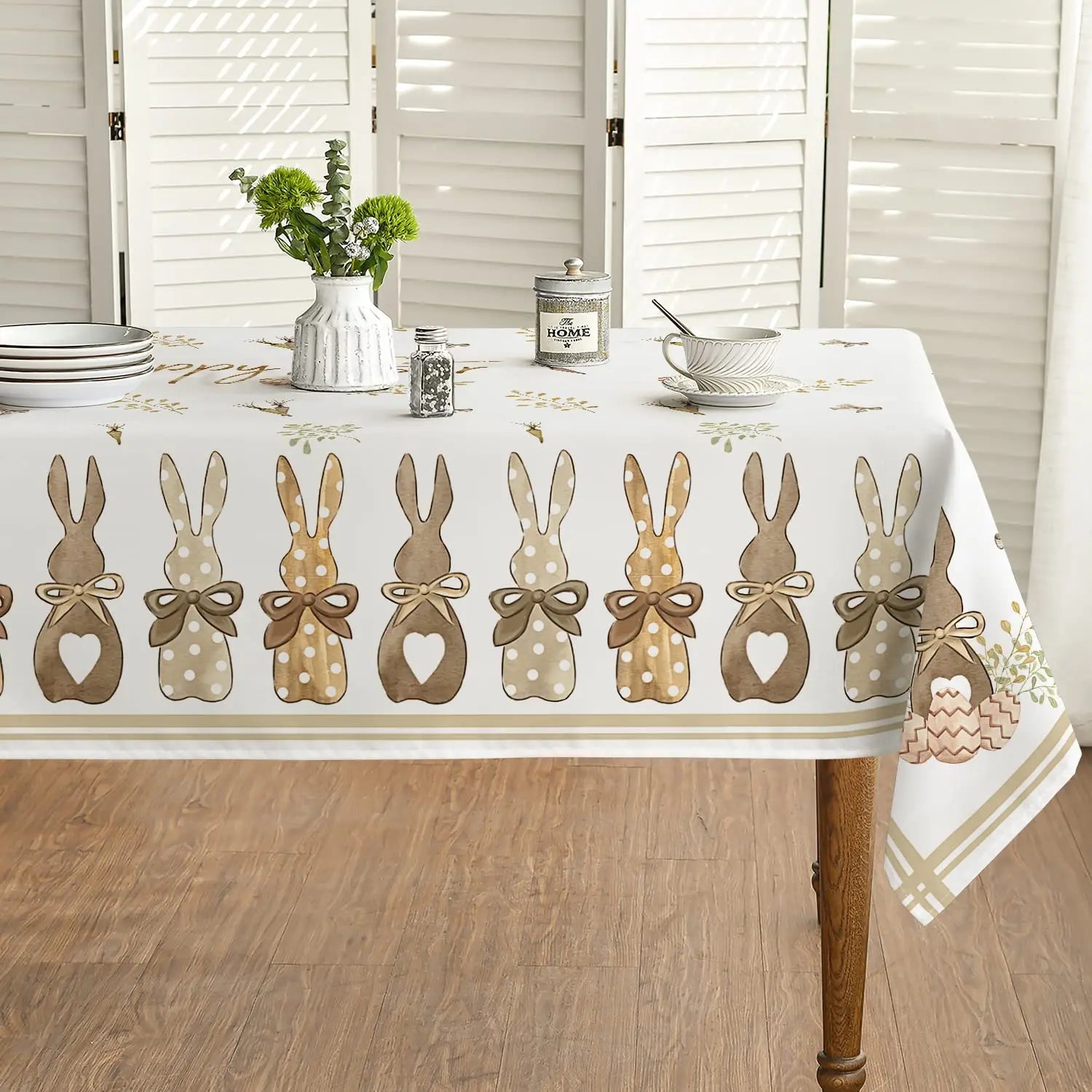 Nappe de table imperméable - Motif Pâques neutre