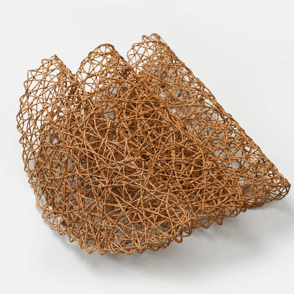 Lot de 6 Napperons en PVC - Marron