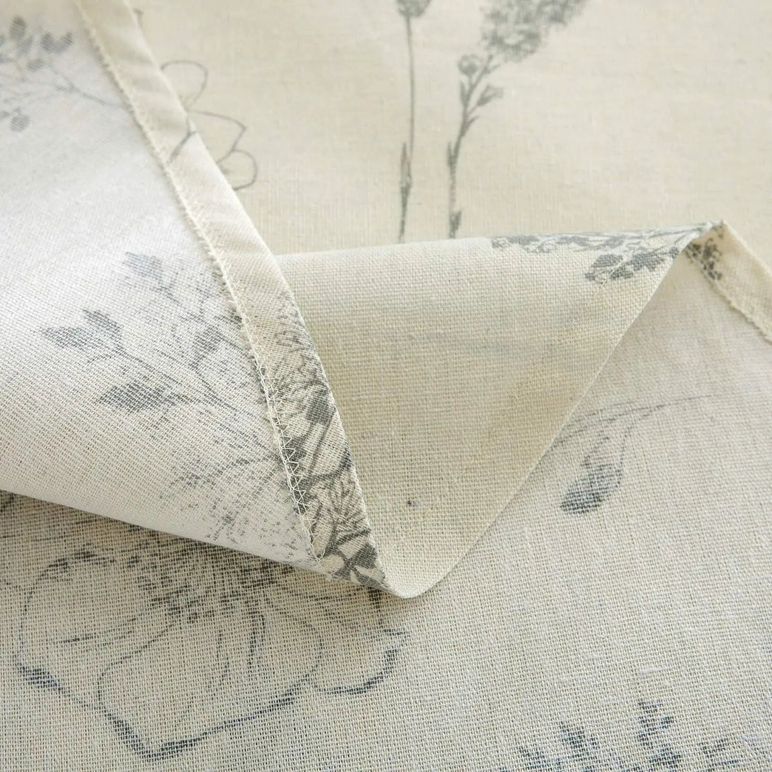 Nappe ronde en coton – imprimé fougère